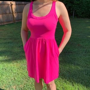 Cynthia Rowley Hot Pink Dress With Pockets